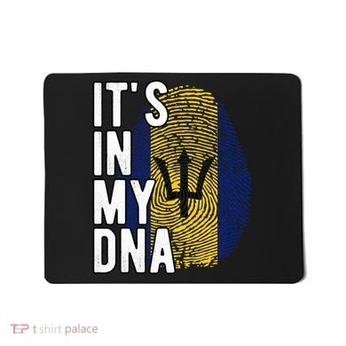 Funny ItS In My Dna Barbados Flag Fingerprint Mousepad
