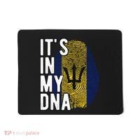 Funny ItS In My Dna Barbados Flag Fingerprint Mousepad thumb 0