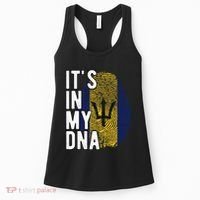 Funny ItS In My Dna Barbados Flag Fingerprint Women's Tank Top thumb 0