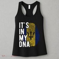 Funny ItS In My Dna Barbados Flag Fingerprint Women's Tank Top thumb 3