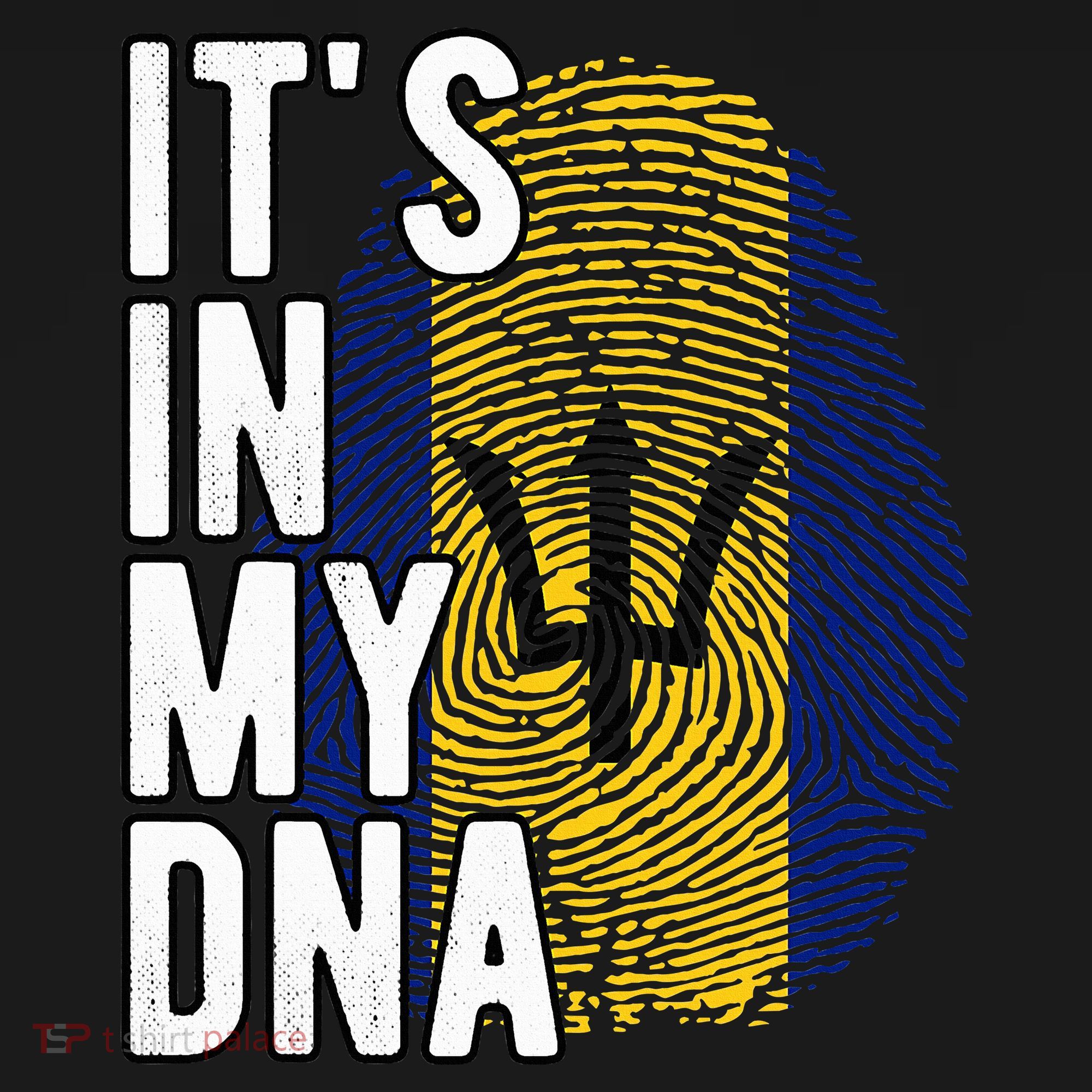 Funny ItS In My Dna Barbados Flag Fingerprint Baby Bodysuit