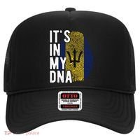 Funny ItS In My Dna Barbados Flag Fingerprint Hat thumb 0