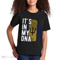 Funny ItS In My Dna Barbados Flag Fingerprint Kids T-Shirt thumb 2