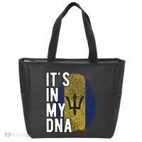 Funny ItS In My Dna Barbados Flag Fingerprint Tote Bag thumb 0