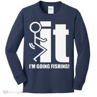 Fck It! IM Going Fishing! Kids Long Sleeve Shirt thumb 0