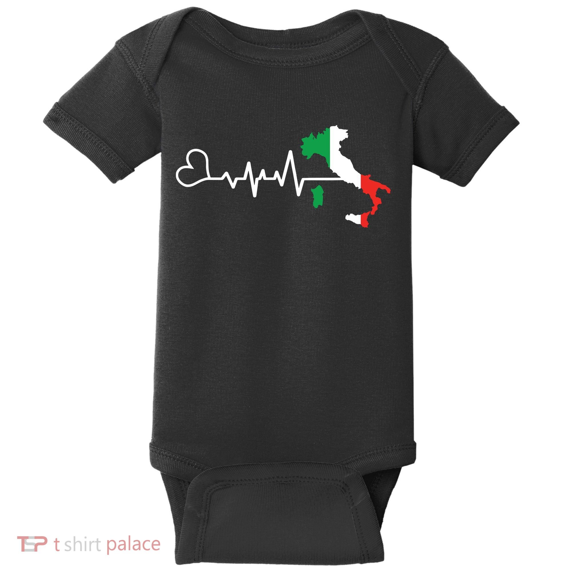 Funny Italy Italian Italia Shirts Gift For Italian Baby Bodysuit
