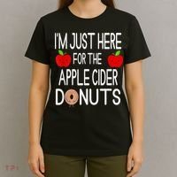 Funny I'm Just Here For The Apple Cider Donuts Apple Picking T-Shirt thumb 4