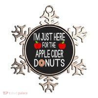 Funny I'm Just Here For The Apple Cider Donuts Apple Picking Ornament thumb 0