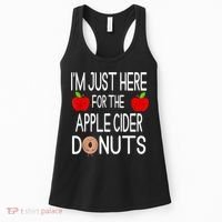 Funny I'm Just Here For The Apple Cider Donuts Apple Picking Women's Tank Top thumb 0