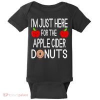 Funny I'm Just Here For The Apple Cider Donuts Apple Picking Baby Bodysuit thumb 0