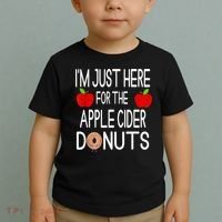 Funny I'm Just Here For The Apple Cider Donuts Apple Picking Toddler T-Shirt thumb 2