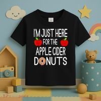 Funny I'm Just Here For The Apple Cider Donuts Apple Picking Toddler T-Shirt thumb 3