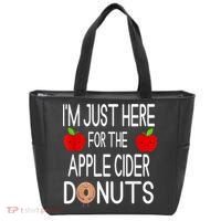 Funny I'm Just Here For The Apple Cider Donuts Apple Picking Tote Bag thumb 0