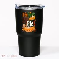 Funny I'm Just Here For The Pie Funny Thanksgiving Pumpkin Pie Tumbler thumb 0
