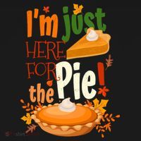Funny I'm Just Here For The Pie Funny Thanksgiving Pumpkin Pie Ornament thumb 1
