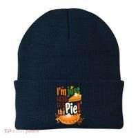 Funny I'm Just Here For The Pie Funny Thanksgiving Pumpkin Pie Beanie thumb 0