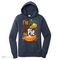Funny I'm Just Here For The Pie Funny Thanksgiving Pumpkin Pie Women's Hoodie thumb 0