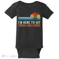 Frolf I'm Just Here To Hit Trees And Curse Frisbee Disc Golf Baby Bodysuit thumb 0