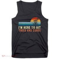 Frolf I'm Just Here To Hit Trees And Curse Frisbee Disc Golf Tank Top thumb 0