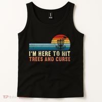 Frolf I'm Just Here To Hit Trees And Curse Frisbee Disc Golf Tank Top thumb 2