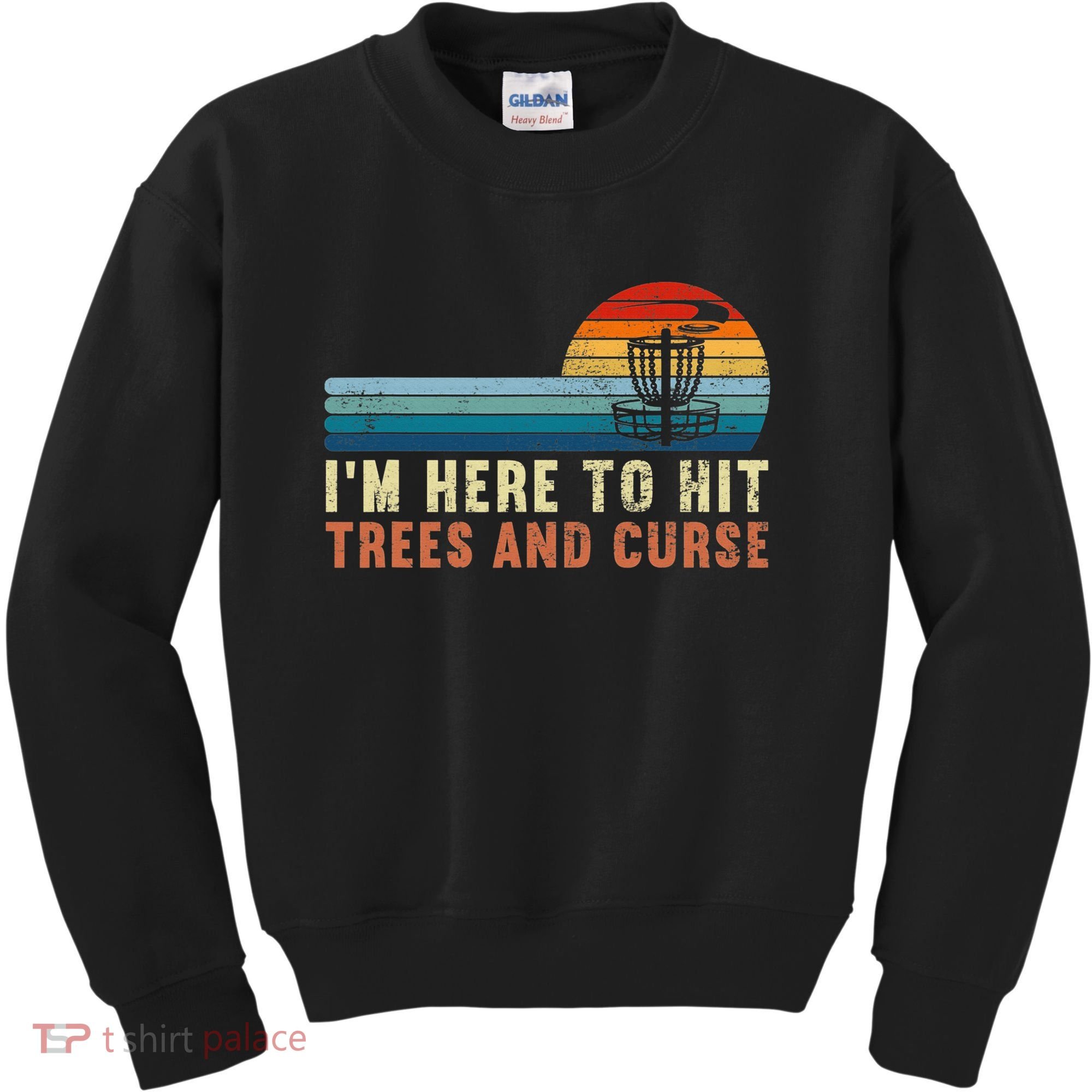 Frolf I'm Just Here To Hit Trees And Curse Frisbee Disc Golf Kids Sweatshirt