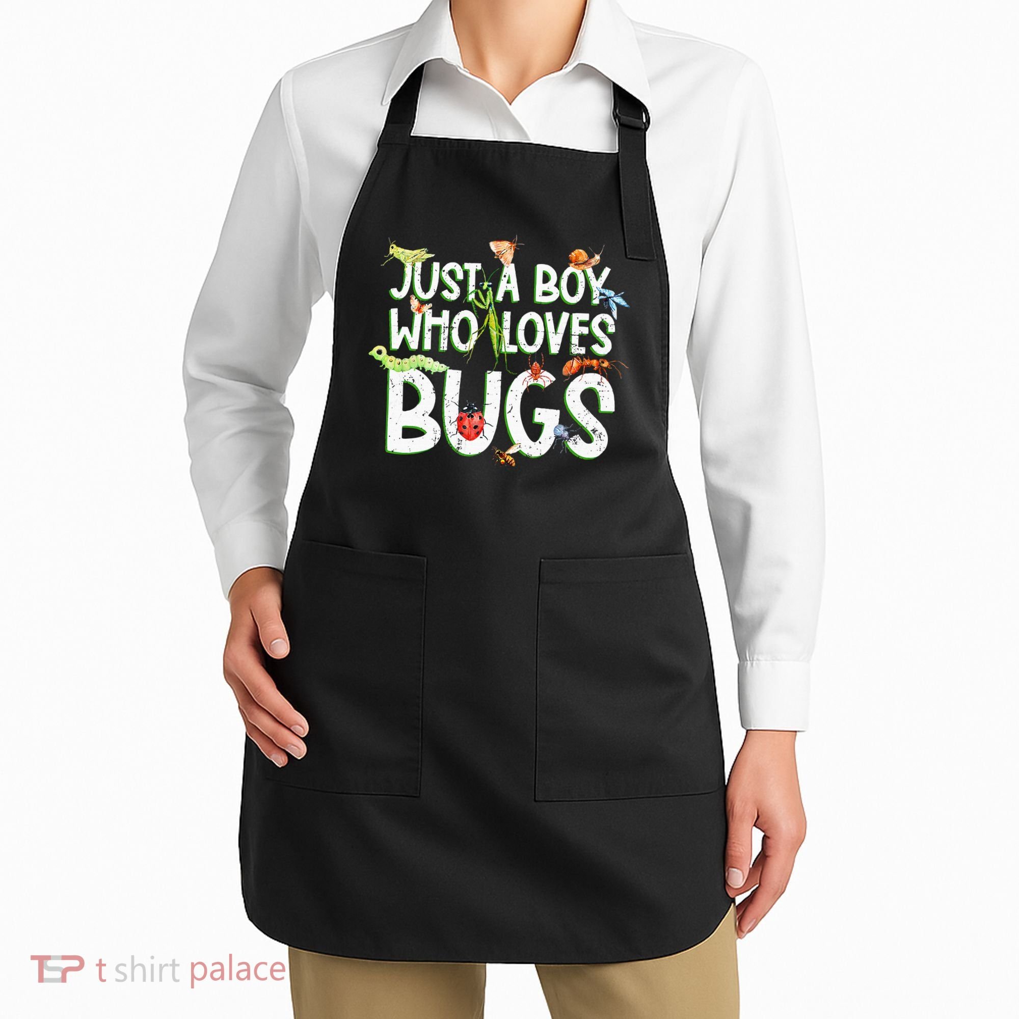 Funny Insect Just A Boy Who Loves Bug Apron