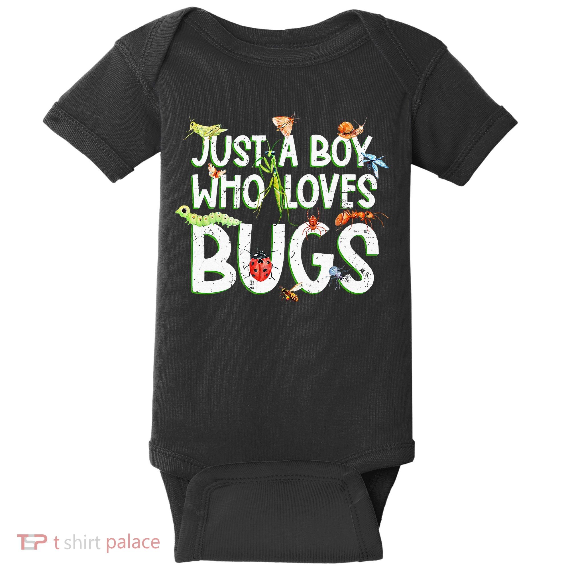 Funny Insect Just A Boy Who Loves Bug Baby Bodysuit