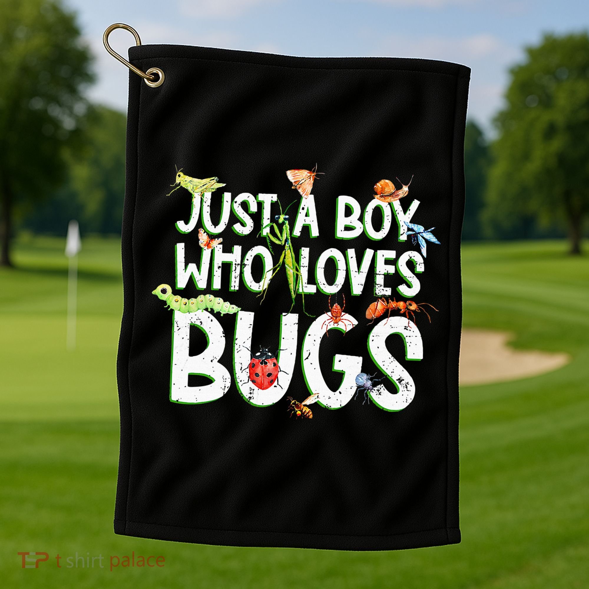 Funny Insect Just A Boy Who Loves Bug Golf Towel