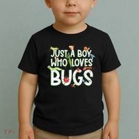 Funny Insect Just A Boy Who Loves Bug Toddler T-Shirt thumb 2