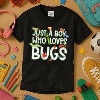 Funny Insect Just A Boy Who Loves Bug Kids T-Shirt thumb 3