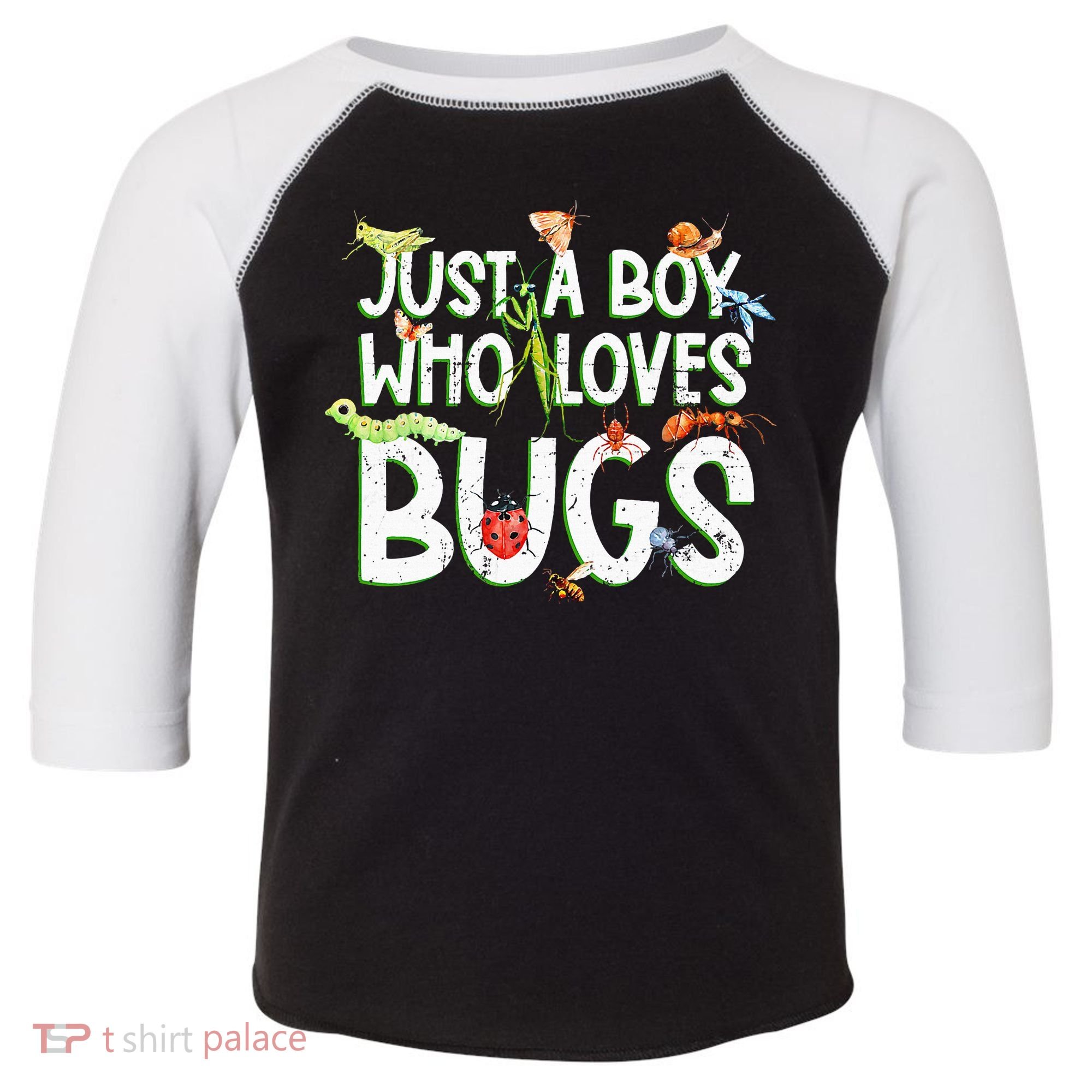 Funny Insect Just A Boy Who Loves Bug Toddler Fine Jersey T-Shirt