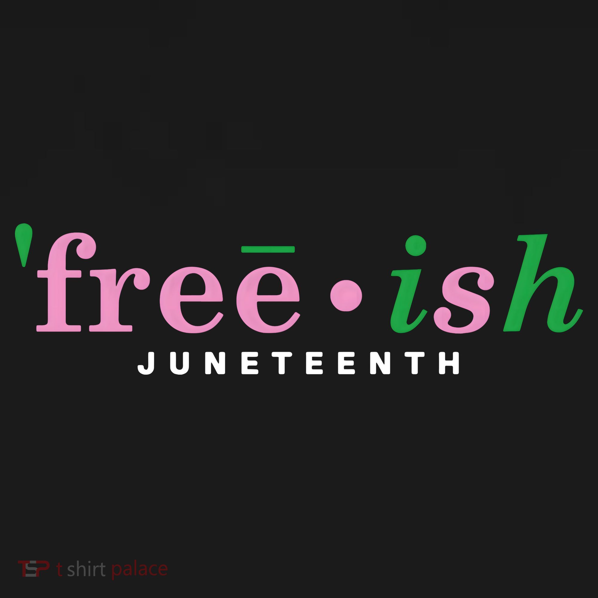 Free Ish Juneteenth Pink And Green Celebrating Juneteenth Free Ish Juneteenth USA-Made Doggie Bandana