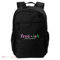 Free Ish Juneteenth Pink And Green Celebrating Juneteenth Free Ish Juneteenth Backpack thumb 0