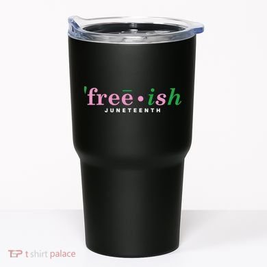 Free Ish Juneteenth Pink And Green Celebrating Juneteenth Free Ish Juneteenth Tumbler