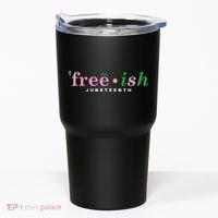 Free Ish Juneteenth Pink And Green Celebrating Juneteenth Free Ish Juneteenth Tumbler thumb 0