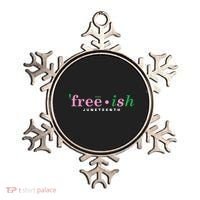 Free Ish Juneteenth Pink And Green Celebrating Juneteenth Free Ish Juneteenth Ornament thumb 0