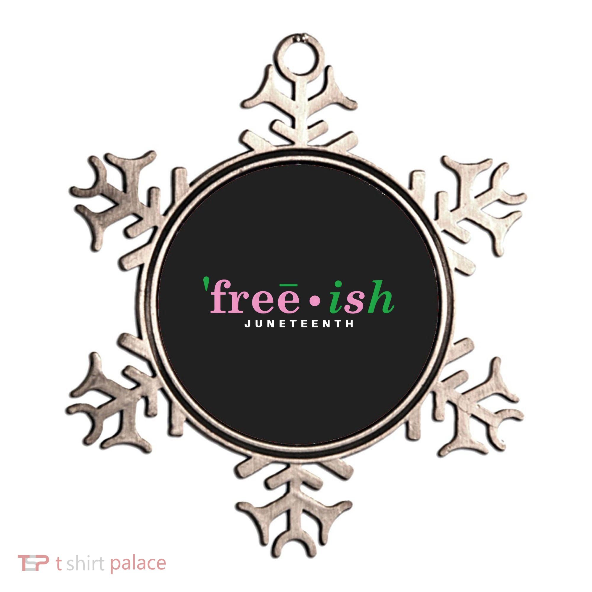 Free Ish Juneteenth Pink And Green Celebrating Juneteenth Free Ish Juneteenth Ornament