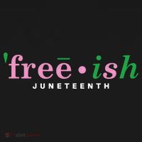 Free Ish Juneteenth Pink And Green Celebrating Juneteenth Free Ish Juneteenth Kids Hoodie thumb 5