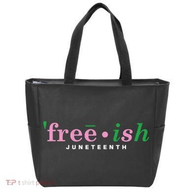 Free Ish Juneteenth Pink And Green Celebrating Juneteenth Free Ish Juneteenth Tote Bag