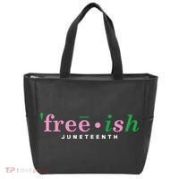 Free Ish Juneteenth Pink And Green Celebrating Juneteenth Free Ish Juneteenth Tote Bag thumb 0