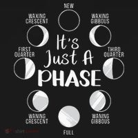 funny It's Just A Phase Moon Cycle Phases Of The Astronomy Women's Hoodie thumb 2