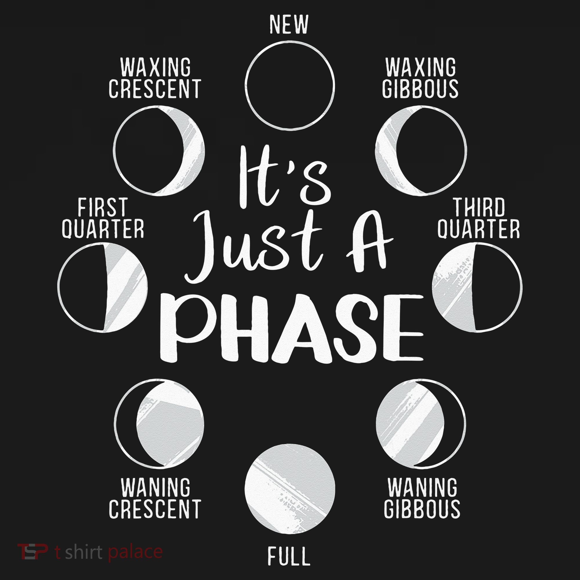 funny It's Just A Phase Moon Cycle Phases Of The Astronomy Women's Tank Top