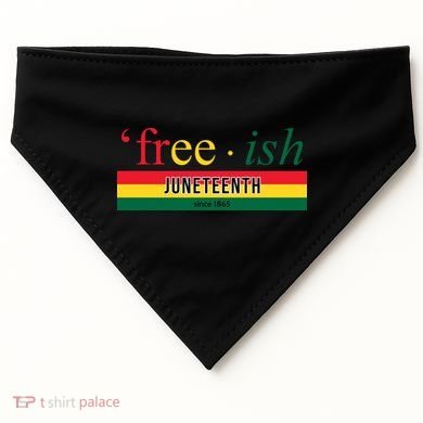 Free Ish Juneteenth Since 1865 Black History USA-Made Doggie Bandana