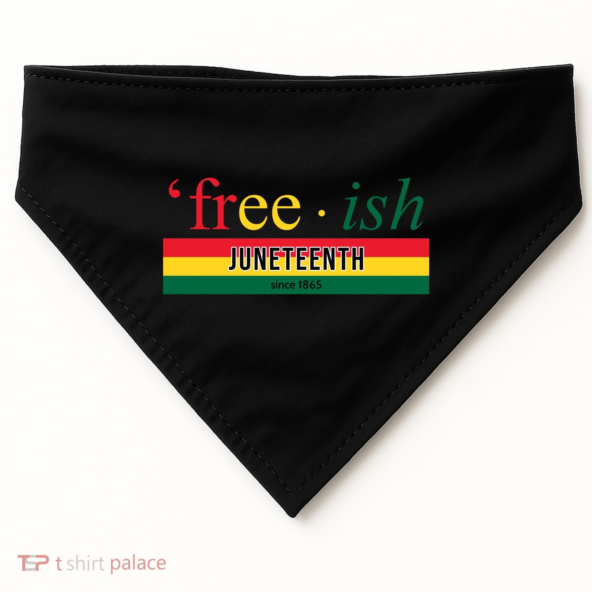 Free Ish Juneteenth Since 1865 Black History USA-Made Doggie Bandana