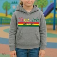 Free Ish Juneteenth Since 1865 Black History Kids Hoodie thumb 3