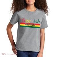 Free Ish Juneteenth Since 1865 Black History Kids T-Shirt thumb 2