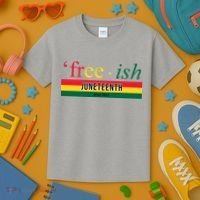 Free Ish Juneteenth Since 1865 Black History Kids T-Shirt thumb 3