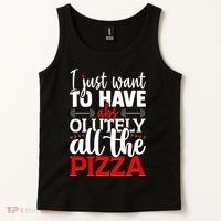 Funny I Just Want To Have AbsOlutely All The Pizza Tank Top thumb 2