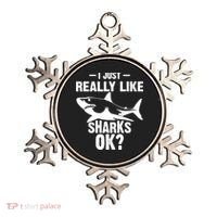 Funny I Just Really Like Sharks Gift Shark Lover Ornament thumb 0