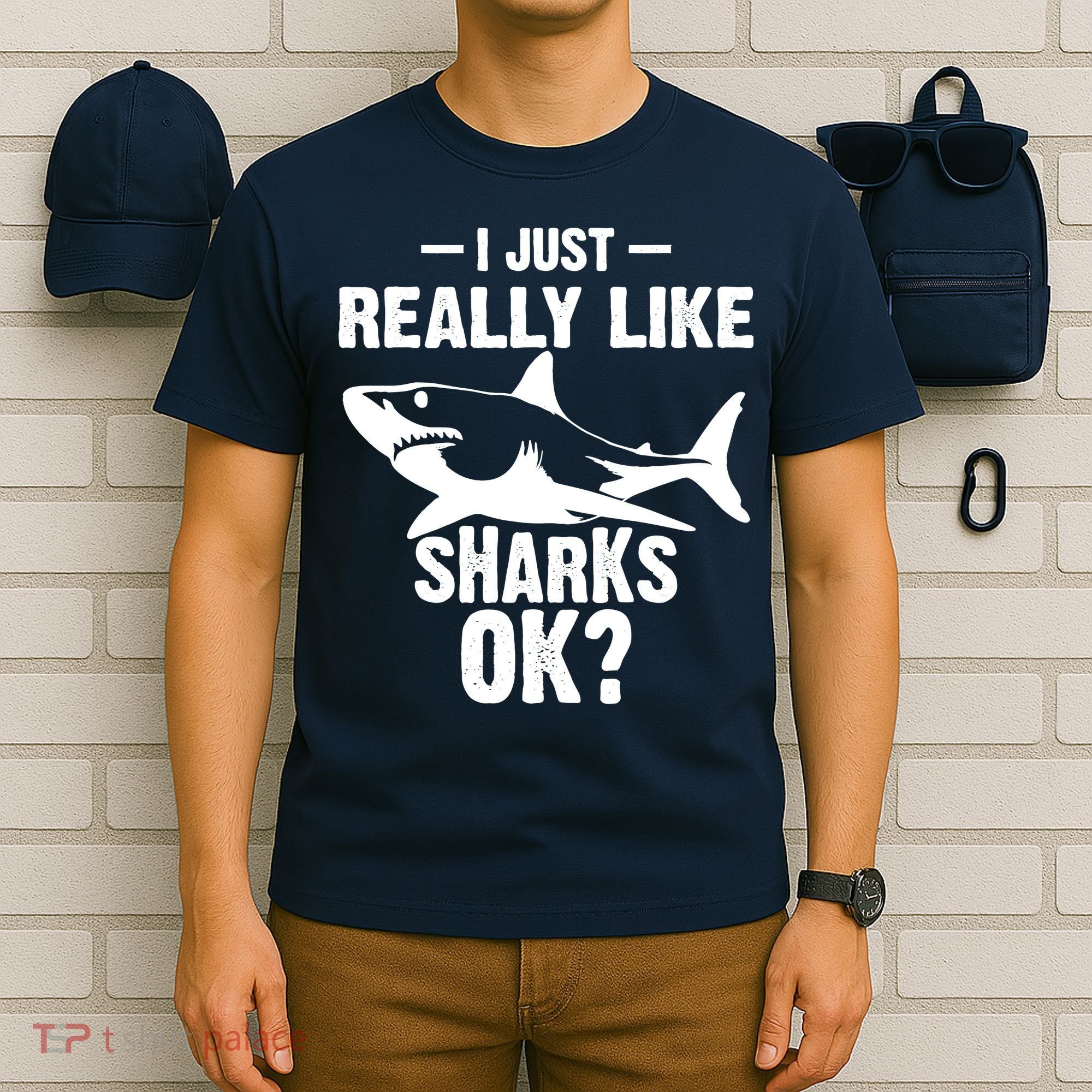 Funny I Just Really Like Sharks Gift Shark Lover T-Shirt